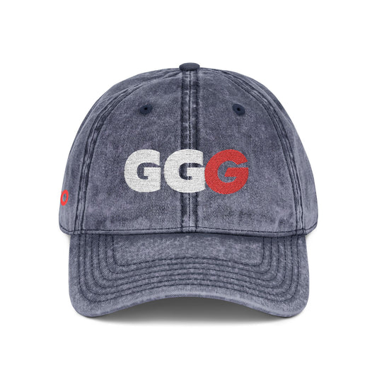 Vintage Embroidered 'GG' Cap - Distressed Red Baseball Hat