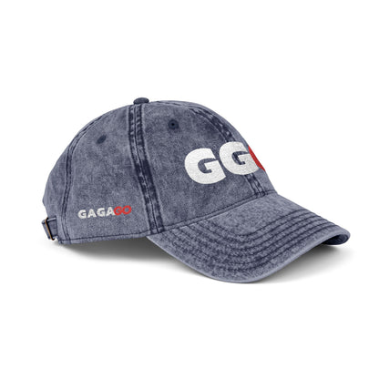 Vintage Embroidered 'GG' Cap - Distressed Red Baseball Hat
