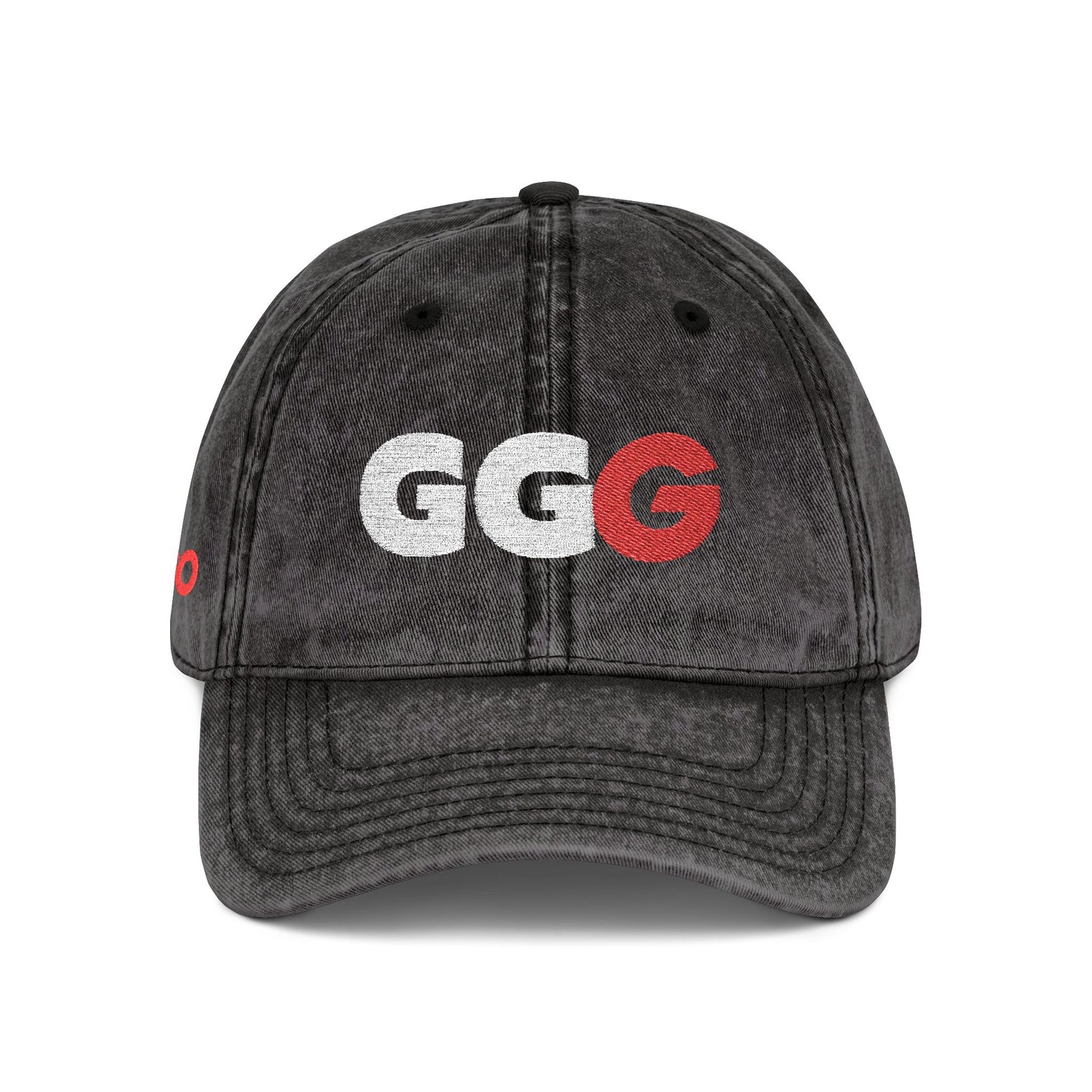 Vintage Embroidered 'GG' Cap - Distressed Red Baseball Hat