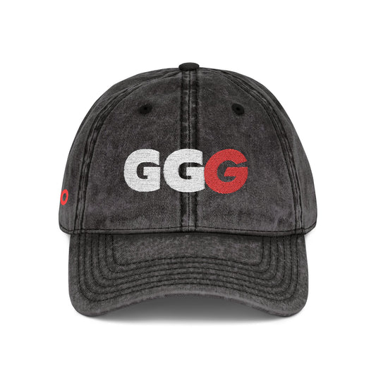 Vintage Embroidered 'GG' Cap - Distressed Red Baseball Hat