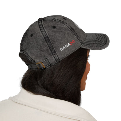 Vintage Embroidered 'GG' Cap - Distressed Red Baseball Hat