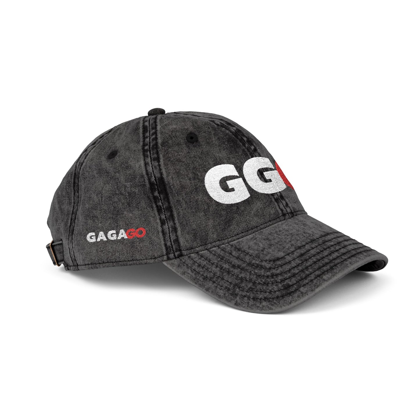 Vintage Embroidered 'GG' Cap - Distressed Red Baseball Hat