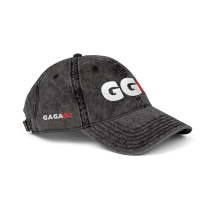 Vintage Embroidered 'GG' Cap - Distressed Red Baseball Hat