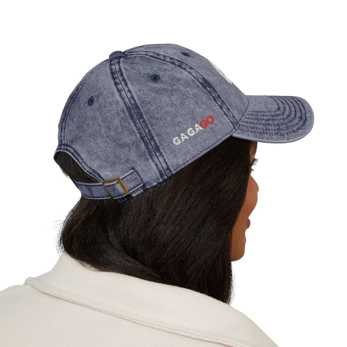 Vintage Embroidered 'GG' Cap - Distressed Red Baseball Hat